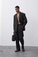 Двубортный оверсайз чёрный