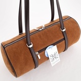 Сумка Саломея 600 эко-замша миндаль