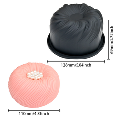 Силиконовая форма для муссового мини торта (бенто) «Вихрь»