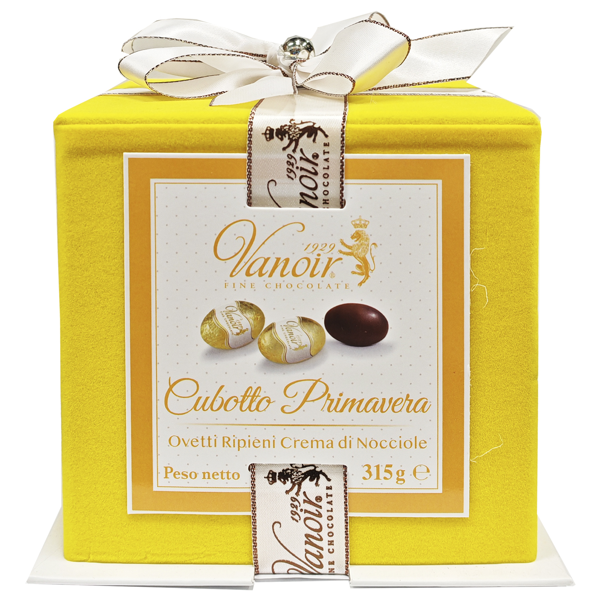 Кубик Примавера с шоколадными яйцами, начиненными ореховым кремом VANOIR 315г