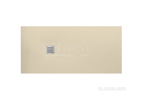 TERRAN Душевой поддон 1600X700 с сифоном и решеткой кремовый  Roca AP016402BC01500