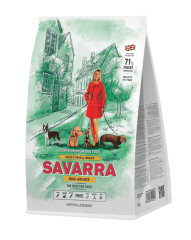 КупитьSavarra Adult Dog Small Breed Duck and Rice Сухой корм для взрослых собак мелких пород от 1 года до 7 лет с уткой и рисом