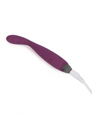 Фиолетовый вибратор Cici Violet с гнущейся головкой - 18,2 см. - 