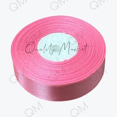 Лента атласная 2,5 см 36 ярдов (розовая) №005