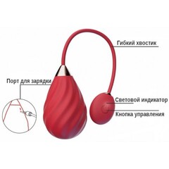 Виброяйцо Magic Motion Sundae App, красное