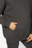 Утепленный спортивный костюм для беременных и кормящих 13125 серый