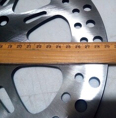 Диск тормозной передний на Harley Davidson SPORTSTER, DYNA, SOFTAIL, TOURING / silver