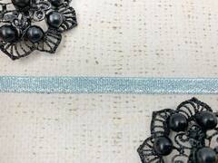 Лента парча, ш. 0,6 см, голубой