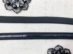 Резинка бельевая с силиконом, ш. 1 см, чёрный