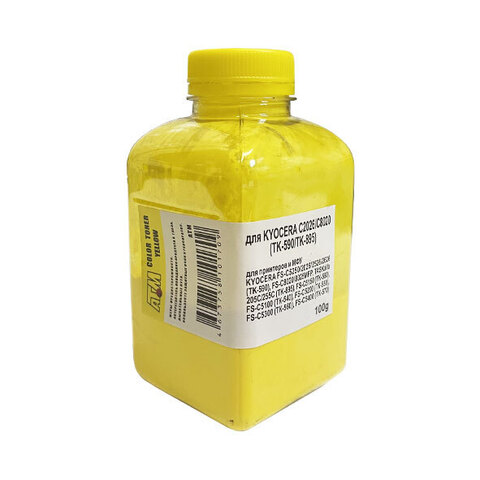 Тонер для KYOCERA FS-C2026MFP/C8020/C5150DN (TK-590/580/895) (фл,100,желт,5К,NonChem) ATM