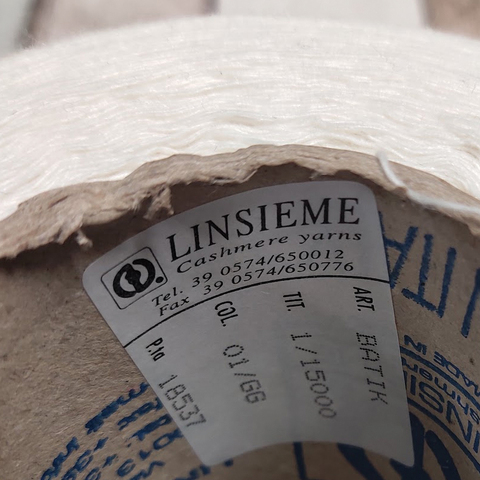 Смесовка с кашемиром (8%) LINSIEME BATIK 1/15 белый молочный