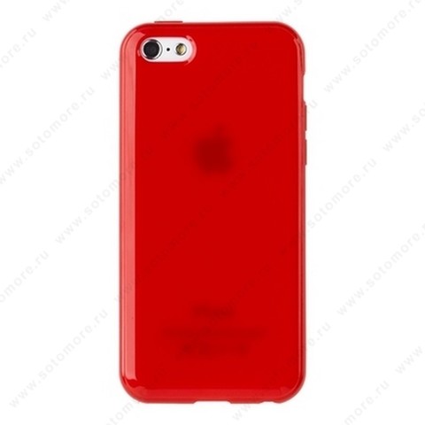 Накладка силиконовый TPU для Apple iPhone 5C глянцевый красный