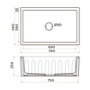 Omoikiri 4997075 Мойка Mikura 76-BL Natceramic/черный