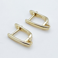 Ювелирные швензы с позолотой, размер 16*3 мм, цена за пару