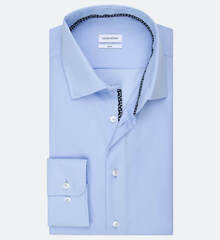 Сорочка Seidensticker Slim Fit 01.653760-14 с отделкой голубая