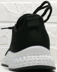 Летние кроссовки женские черные с белой подошвой Fashion Leisure QQ116.
