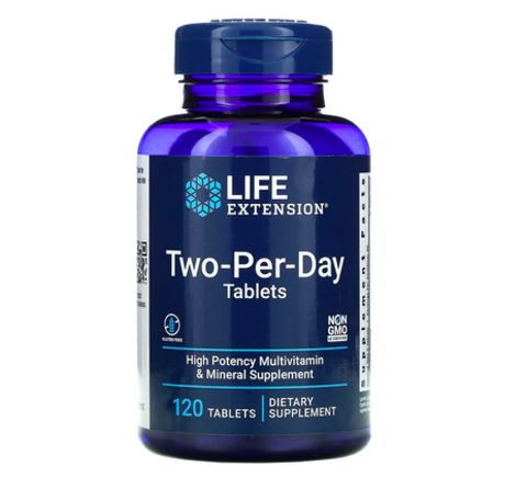 Life Extension, мультивитамины для приема дважды в день,120 таблетки