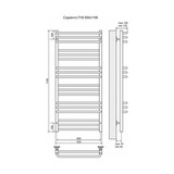 Полотенцесушитель электрический Terminus Сорренто П18 500x1156, ТЭН HT-1 300W, левый/правый