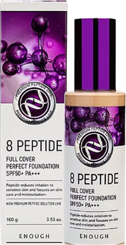 Enough 8P Основа тональная с пептидами Premium 8 Peptide full cover prfect foundation #23