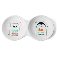 Triol Миска керамическая двойная 