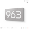 Номер на дверь 963, табличка на дверь для офиса, квартиры, кабинета, аудитории, склада, серая 120х70 мм, Айдентика Технолоджи