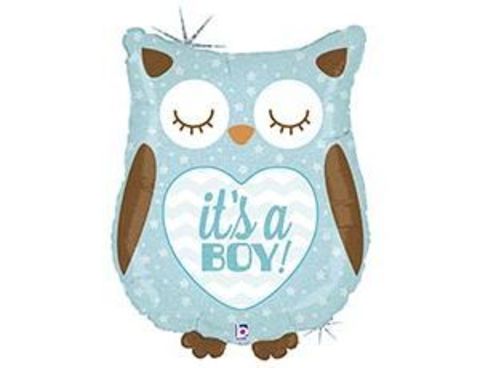 Б Фигура, It's a boy (Это мальчик), Сова голубая, блеск, 26