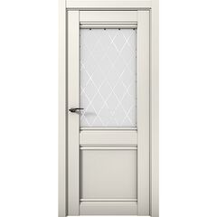 Купить Межкомнатная дверь экошпон Parma 1212 магнолия остеклённая