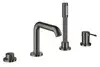 GROHE Essence 25251A01 Смеситель для ванны на 4 отверстия, на край ванны, темный графит глянец
