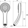 Душ ручной 10х10 см 5 режимов Ravak 952.00 X07P008