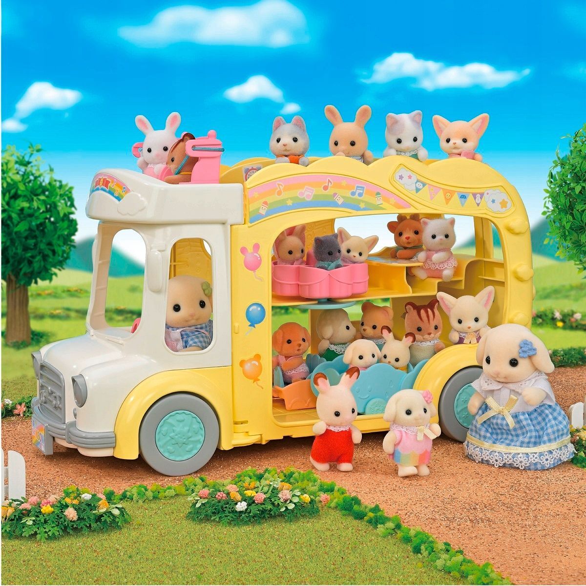 Игровой набор Sylvanian Families - Rainbow Fun Nursery Bus - Красочный  двухэтажный автобус - Сильвания Фэмили 5744 купить в Москве | Доставка по  России.