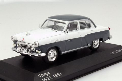 GAZ-21 Volga 1959 M-21 Wolga grey-white WhiteBox 1:43