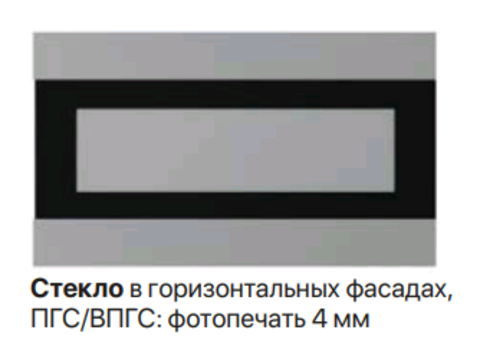 Кухня Фенис шкаф верхний горизонтальный стекло высокий фотопечать 500