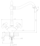 Смеситель для кухни c поворотным изливом Z02-72