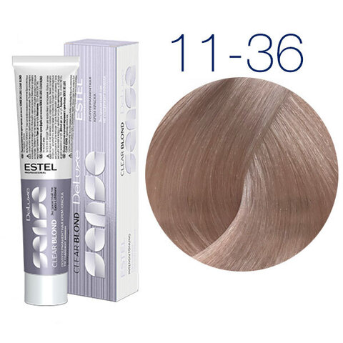 Estel Professional DeLuxe Sense Clear Blond 11-36 (Очень светлый блондин золотисто-фиолетовый) - Полуперманентная крем-краска для волос