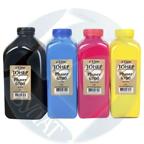 Тонер БУЛАТ s-Line Xerox Phaser 6700 (Жёлтый, банка 210 г)