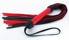 Черно-красная плеть с красной ручкой 