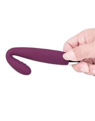 Фиолетовый вибратор Cici Violet с гнущейся головкой - 18,2 см. - 