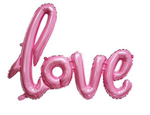К Надпись, Love, Розовая, 40