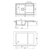 Мойка кухонная Lemark IMANDRA 760 антрацит