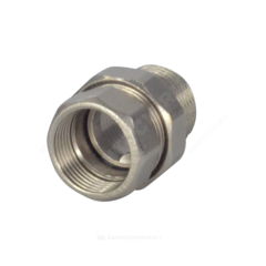 Соединитель латунь никель американка Ду 40 (1 1/2") прямой ВР/НР RTP (РосТурПласт) 33509