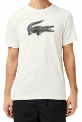 Теннисная футболка Lacoste SPORT 3D Print Crocodile Breathable Jersey T-shirt - white