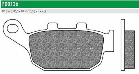 FD0136TS Тормозные колодки дисковые мото ROAD TOURING SINTERED (FDB531ST)   NEWFREN