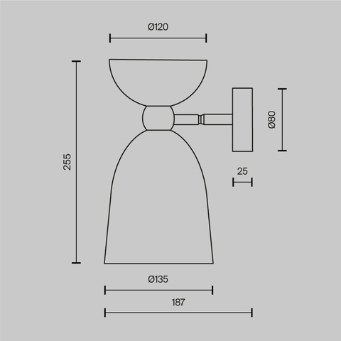 Настенный светильник Maytoni Cloches MOD113WL-01W