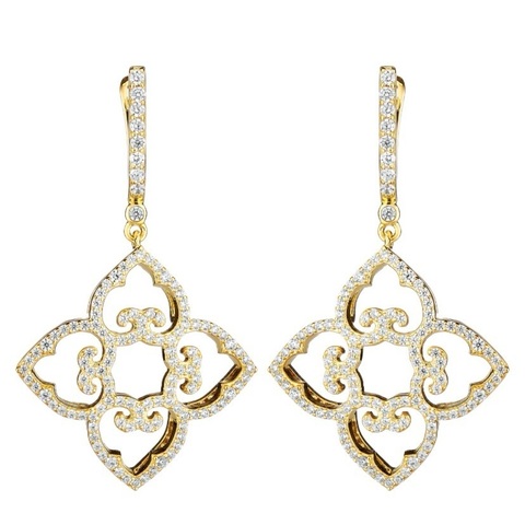 Серьги Классик Желтое Золото 25