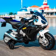 Детский электромобиль "BMW S1000RR", черный