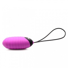 Ребристое виброяйцо Bang! 28X Ribbed Silicone Egg с дистанционным управлением, фиолетовый, 7х3 см