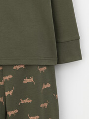 пижама  для мальчика  К 1541/хаки,полосатые тигры