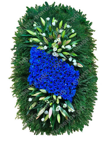 Траурный венок из живых цветов ВЖ 65