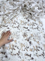 Вискоза с нейлоном, крэш вуаль, Цветочные иллюзии