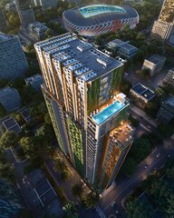 ЖК "ONE" Грузия, Батуми. Жилой комплекс бизнес -класса в новом центре города. Рядом пляж 800 м, парк Качиньских, велодорожки, ТРЦ и аэропорт в 4 км. Победитель European Property Awards 2025- 2026 в номинации «Многофункциональные комплексы»